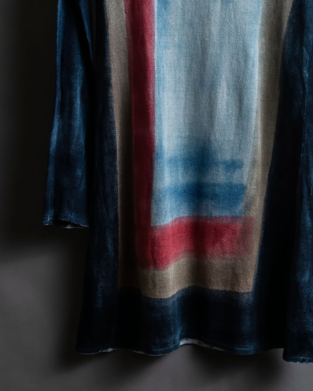 "Loro Piana" Hand-painted gradient knit tunic