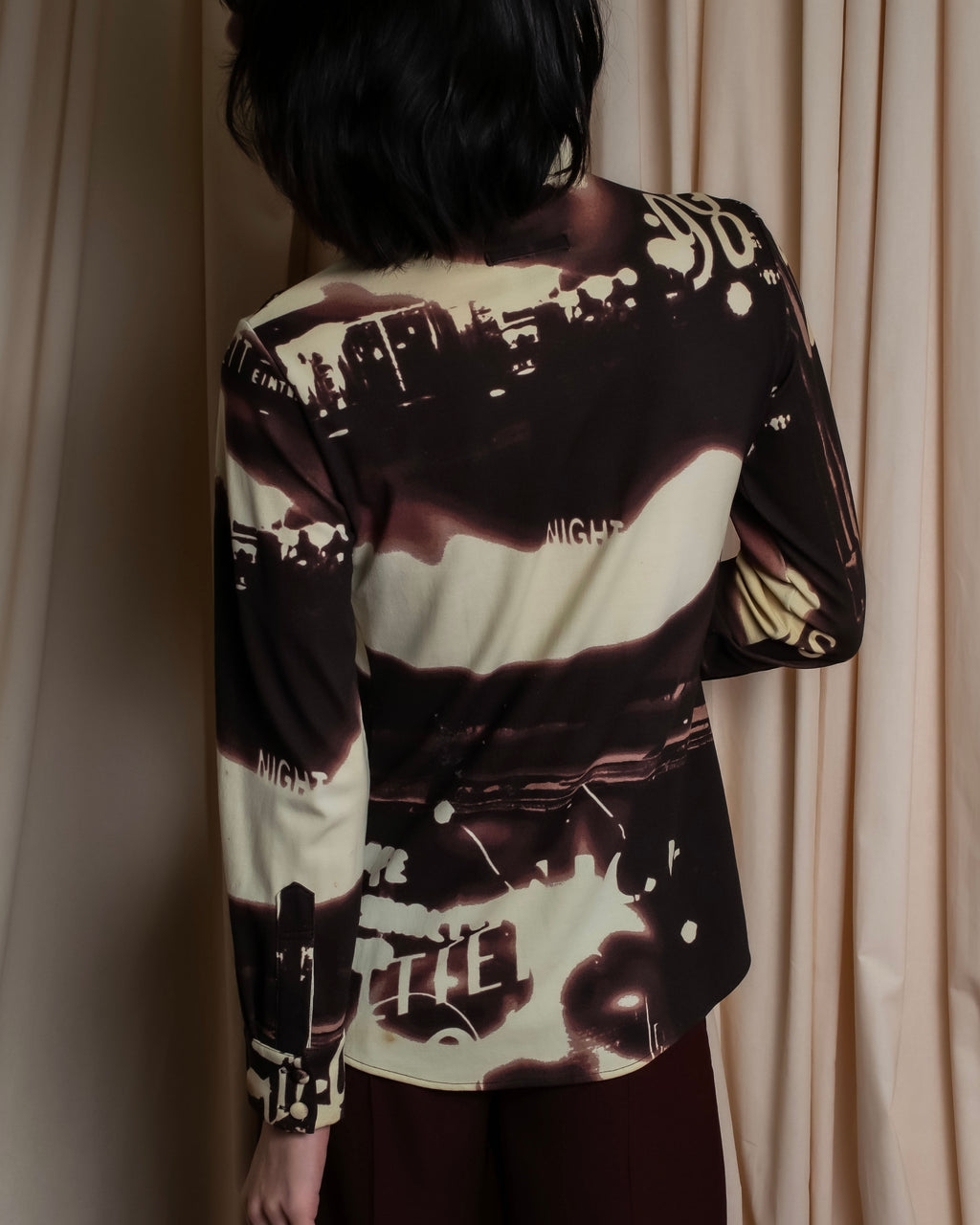 "JEAN PAUL GAULTIER" City night view graphic shirt