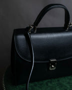 "BURBERRYS" Metal fittings design grain leather 2way bag