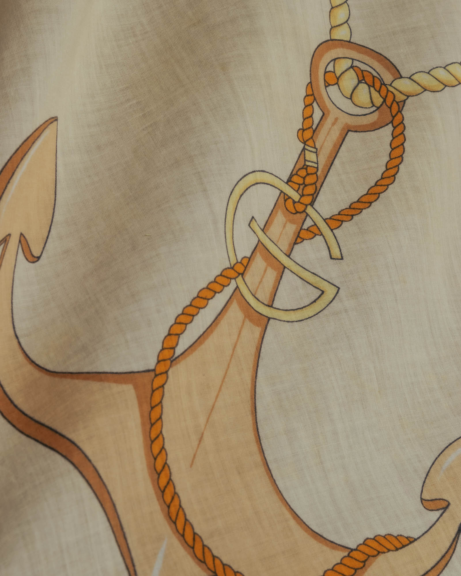 “GUCCI” 70’s-80’s nautical motif sheer scarf