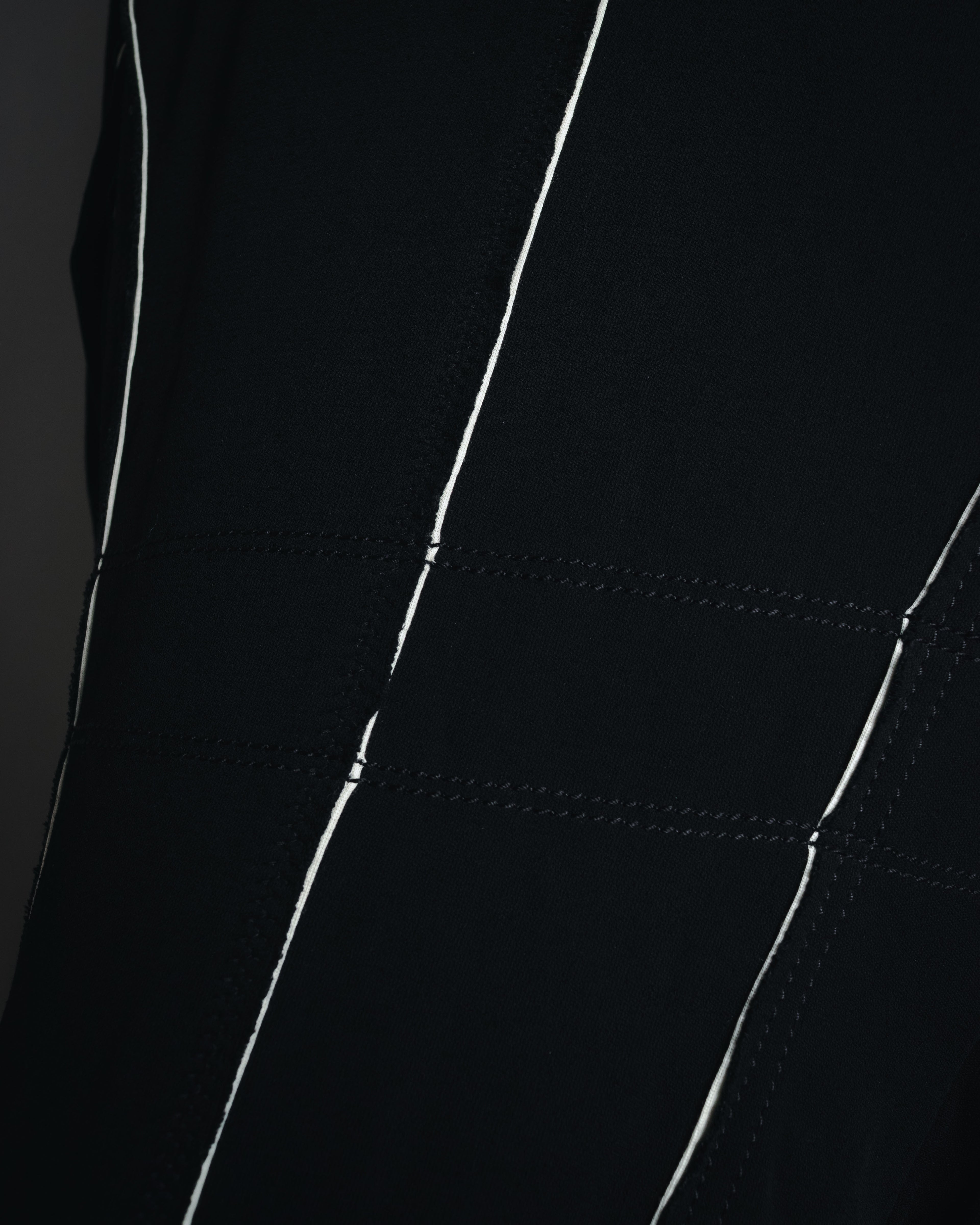 "Donna Karan" Contrast piped tailored jacket