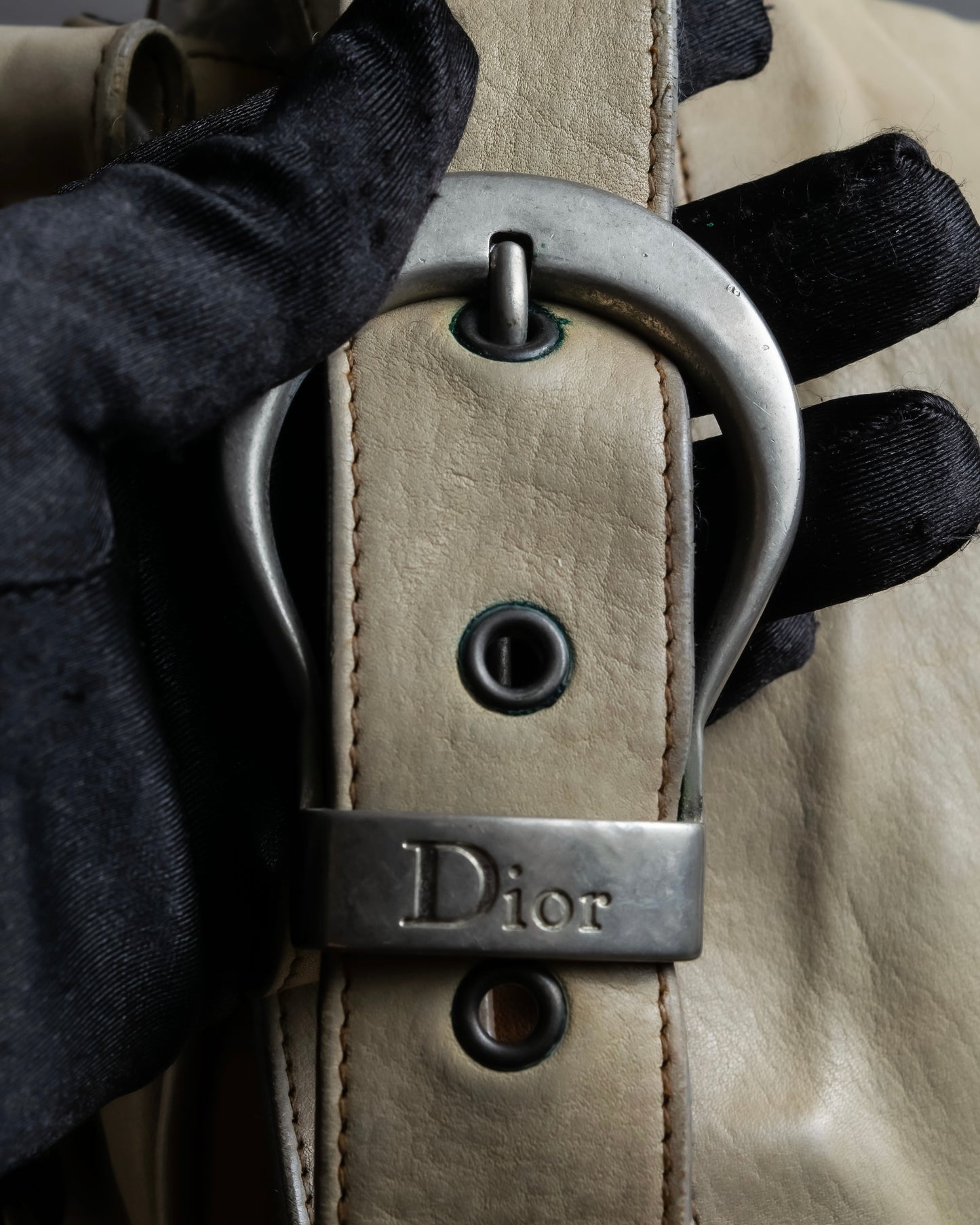 "Christian Dior" Gaucho saddle one shoulder leather bag