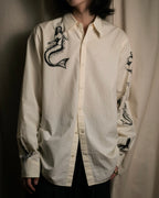 "PRADA" 22SS Sea fable motif print oversized shirt