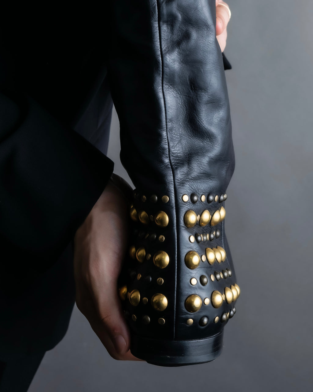 "GUCCI" Stud design vibram sole long boots