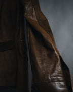 "GUCCI"Mid 2000s suede & smooth leather combination tailored jacket