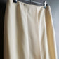 "HERMES" 100% wool ivory color flare skirt