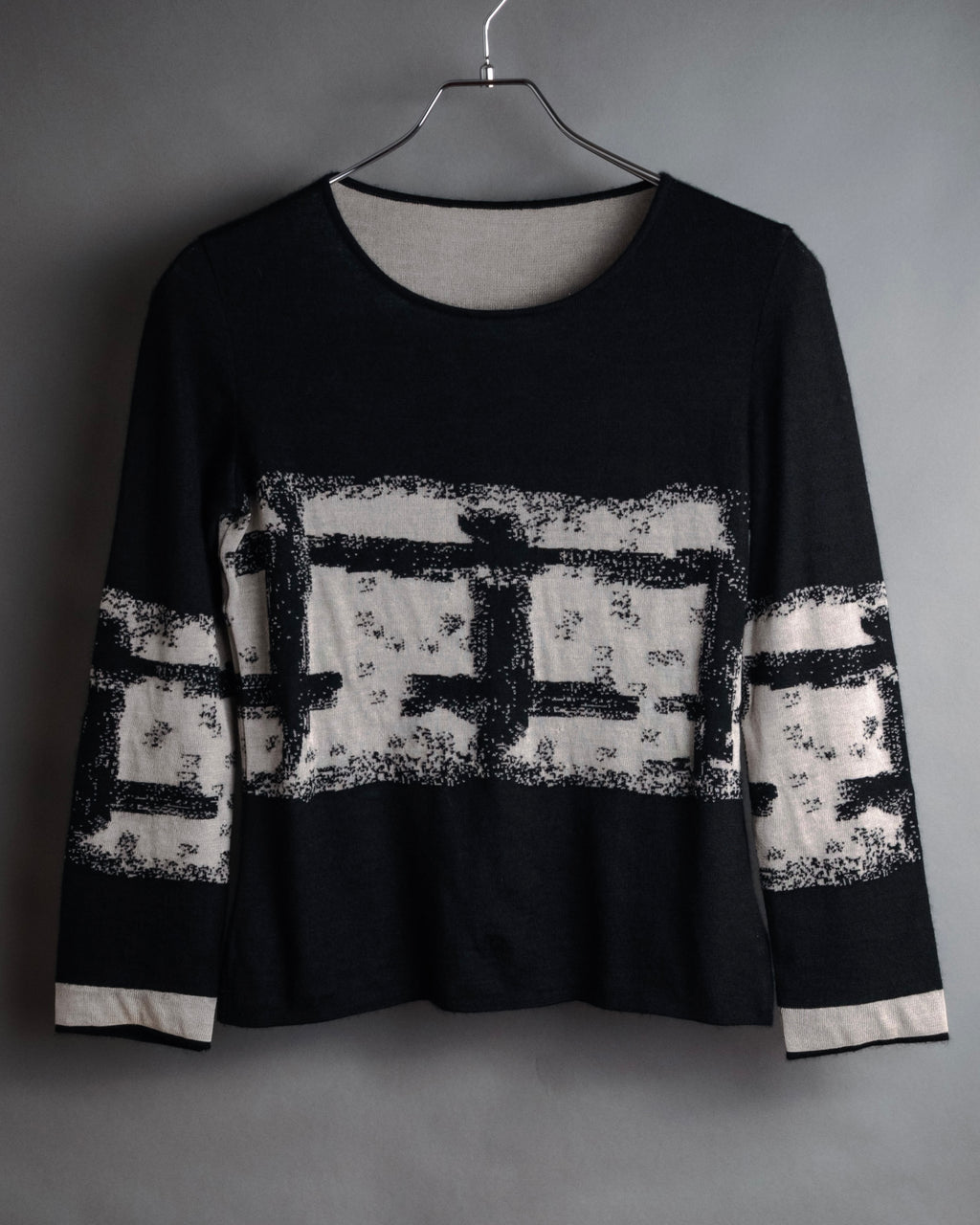 “CHANEL” 90’s-00’s Abstract grid knit top