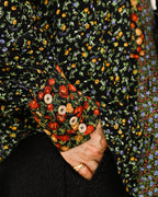 GUCCI × LIBERTY LONDON/ 2020AW Original Floral Pattern Fabric Ribbon Tie Button Down Shirt
