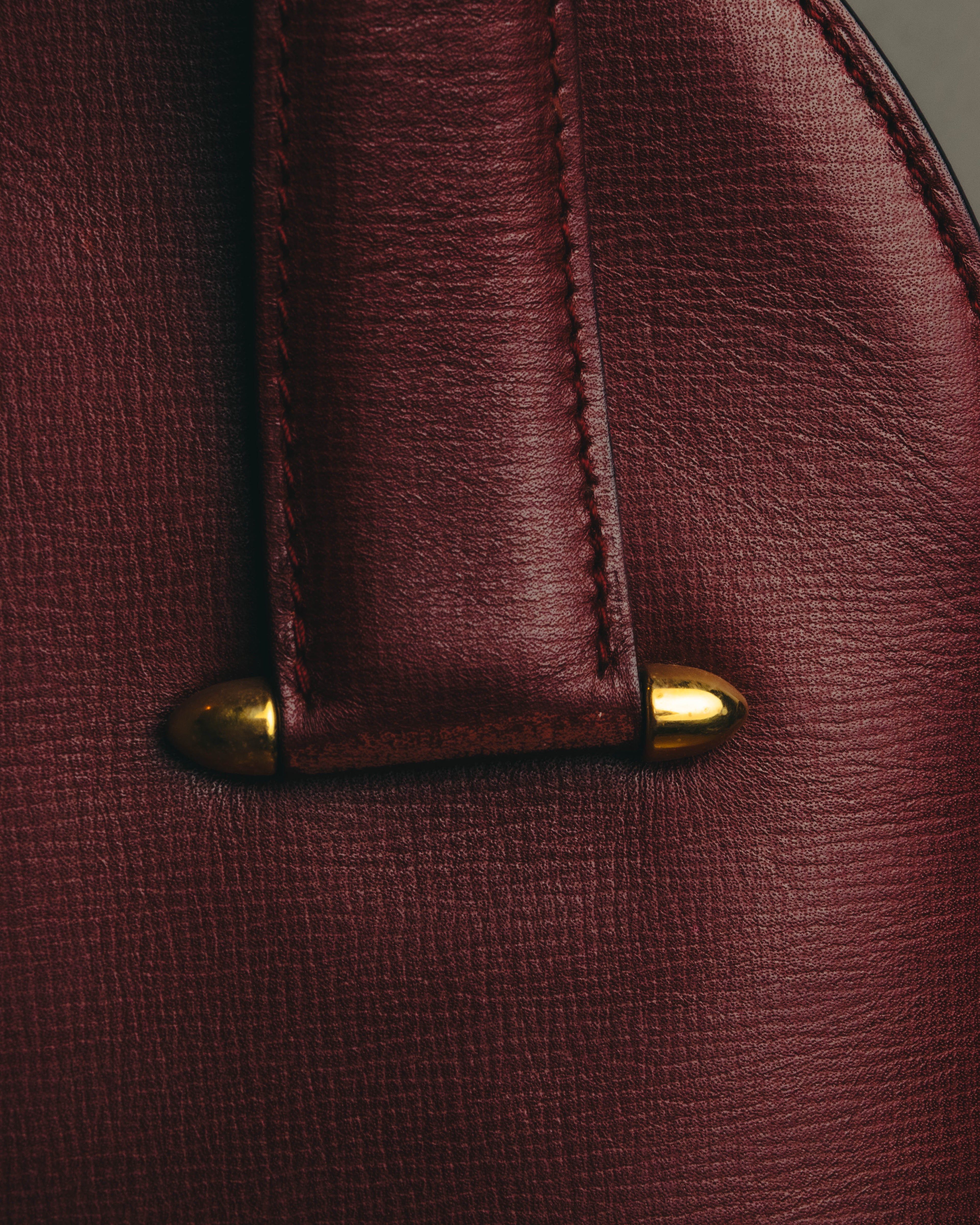 "Cartier" 80's-90's Bordeaux leather handbag
