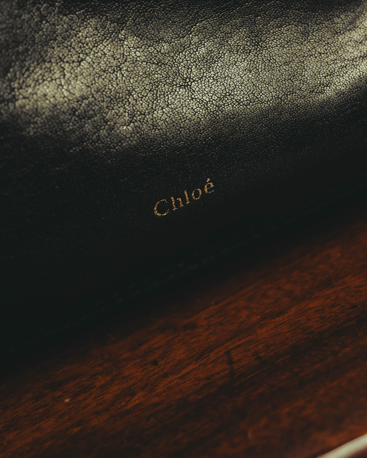 "Chloé" 00's Textured leather satchel bag