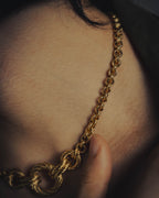 -SPECIAL- “Christian Dior” 70’s-80’s Textured triple ring link necklace