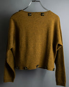 "PRADA" Jewelry decorative design V-neck knit