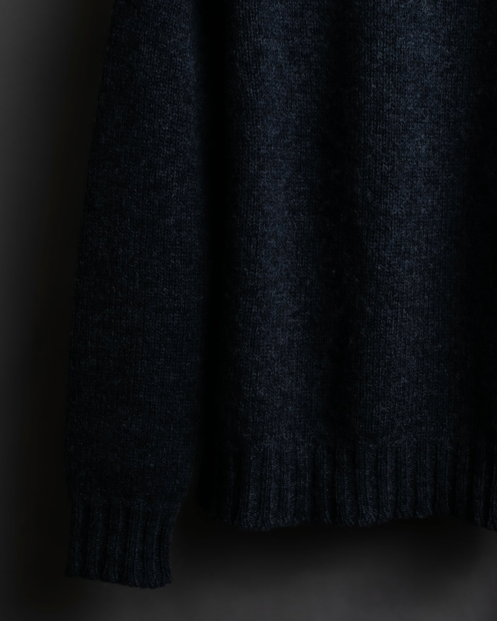 "Saint Laurent" Long-haired wool charcoal tone knit pullover