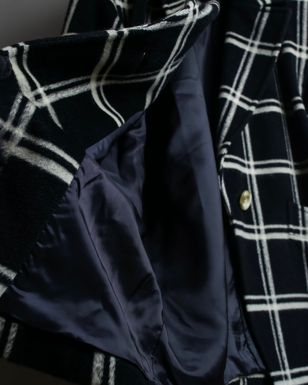 "Christian Dior Large check pattern tailored coat