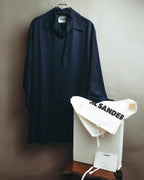 -SPECIAL- "Jil Sander" 2023 Elegant rayon skipper mock-neck shift dress