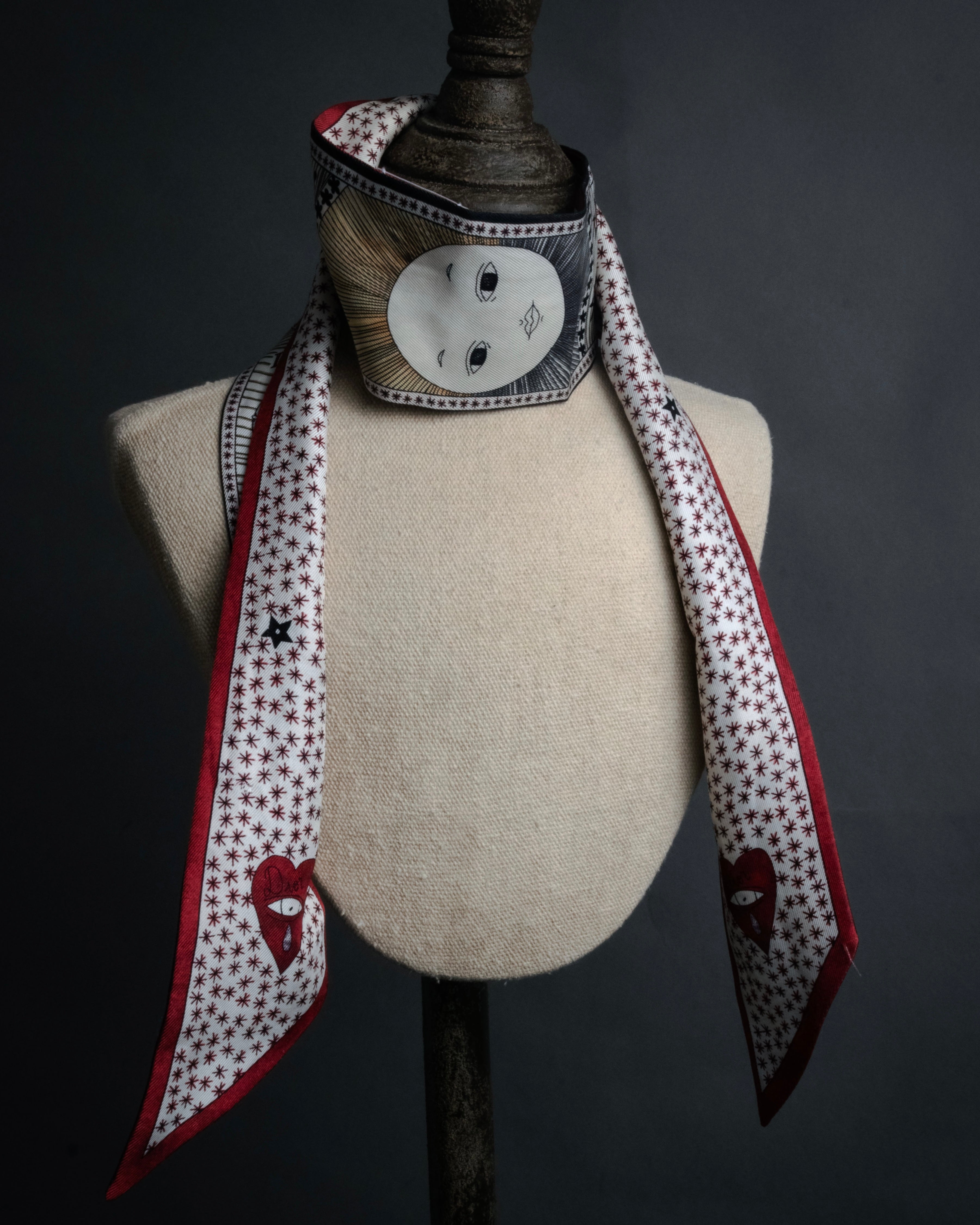 “Christian Dior” 2018-2022 Tarot motif silk mitzah scarf