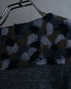 "PRADA" Camouflage pattern V-neck knit