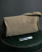 "CELINE" Studs design suede leather shoulder bag