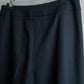 "CHANEL" 100% wool belted wide straight slacks