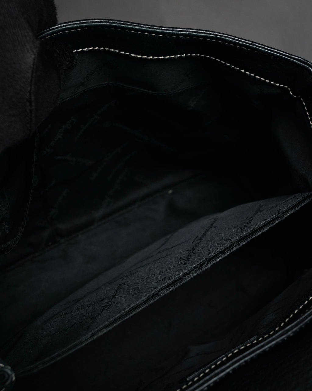 “Salvatore Ferragamo” 90's–00's Gancini leather handbag