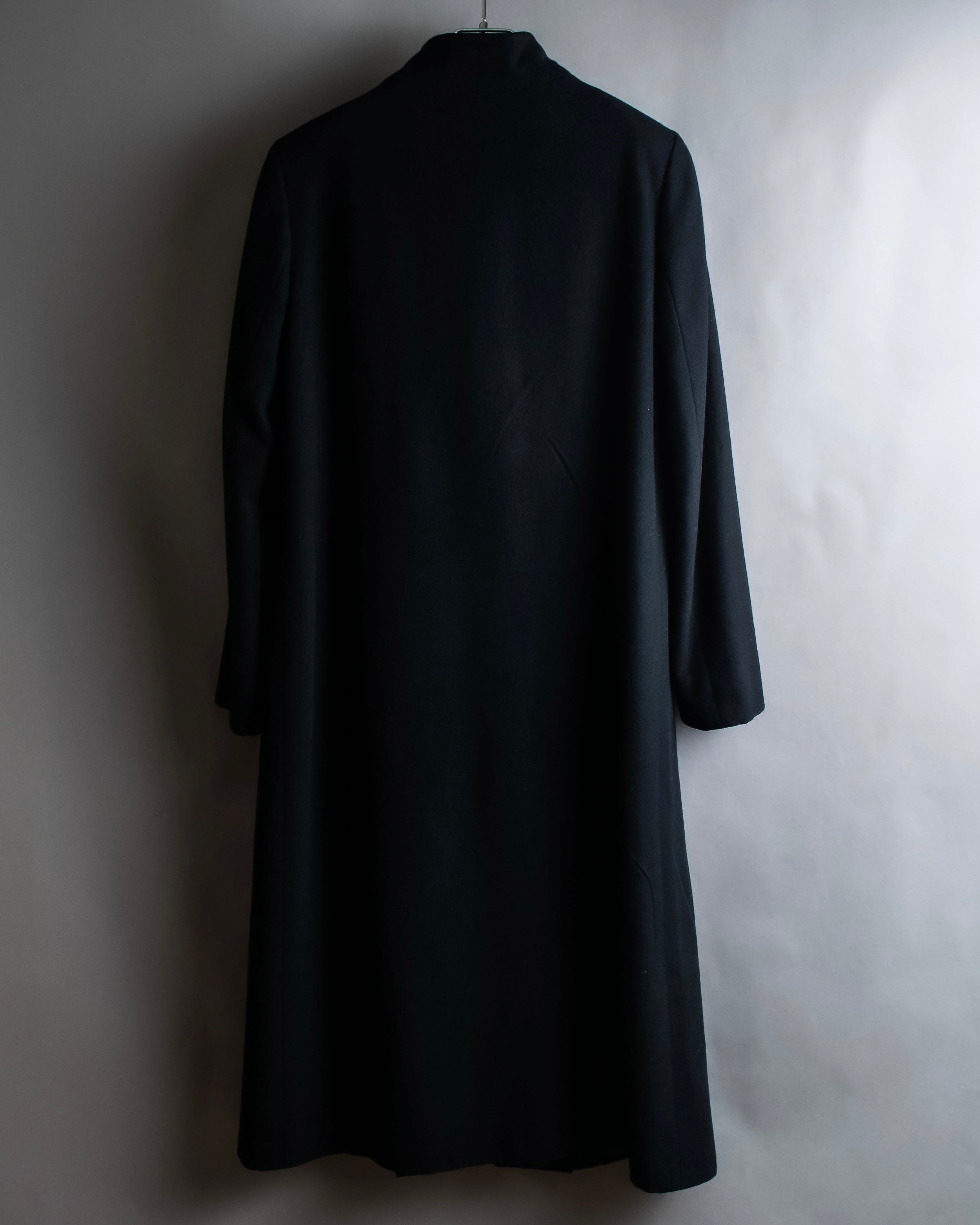 "JIL SANDER" 100% cashmere straight line stand collar coat