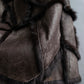 "GIVENCHY" Fur & leather used reversible short shawl collar jacket