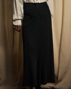 "YOHJI YAMAMOTO" 11SS Minimalist design skirt-like silhouette wide slacks
