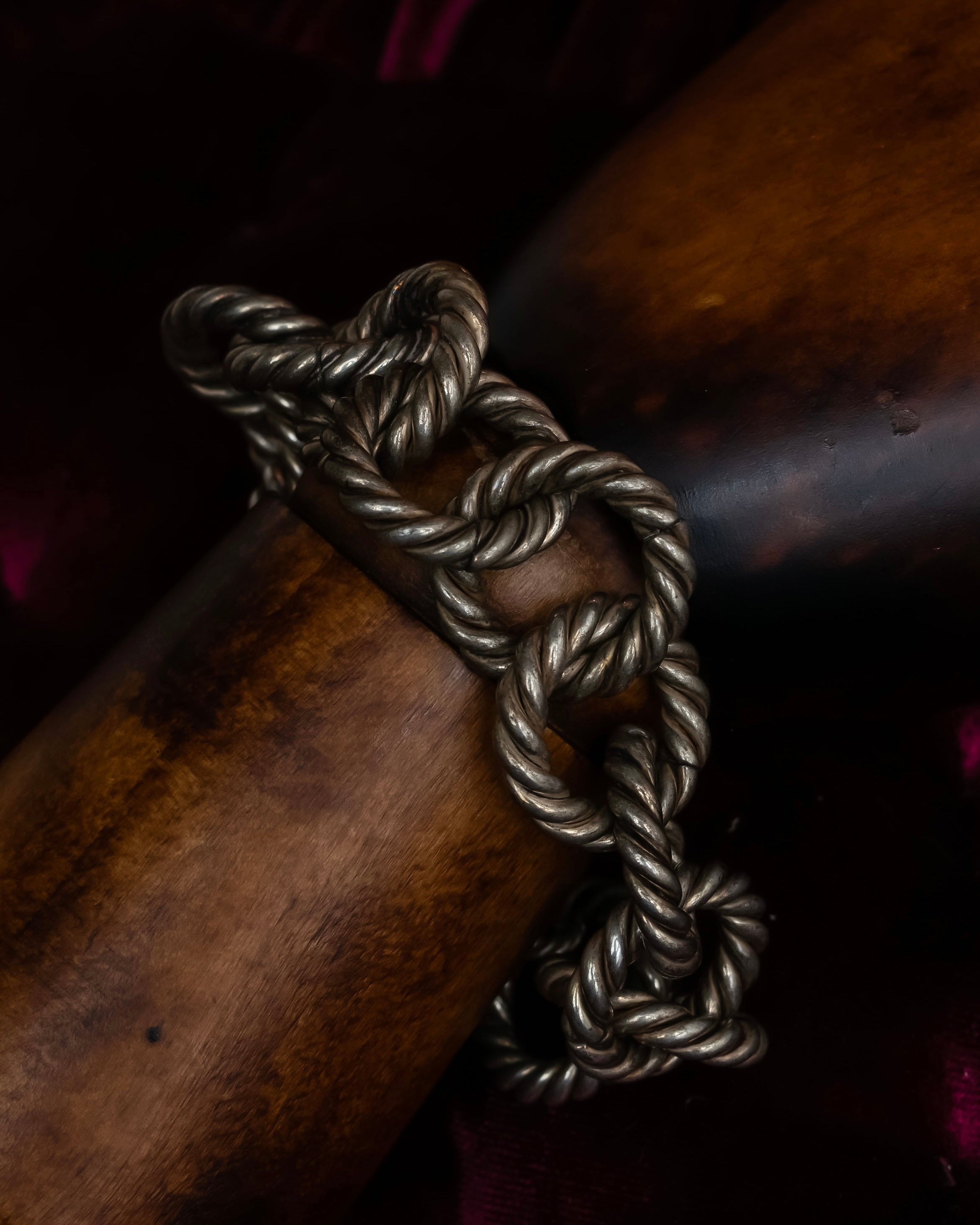 "CELINE" Rope twist design silver bracelet