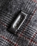 "HERMES" Heather gray cashmere blend slacks