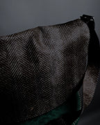 "JIL SANDER" Large flap design Harako leather shoulder bag