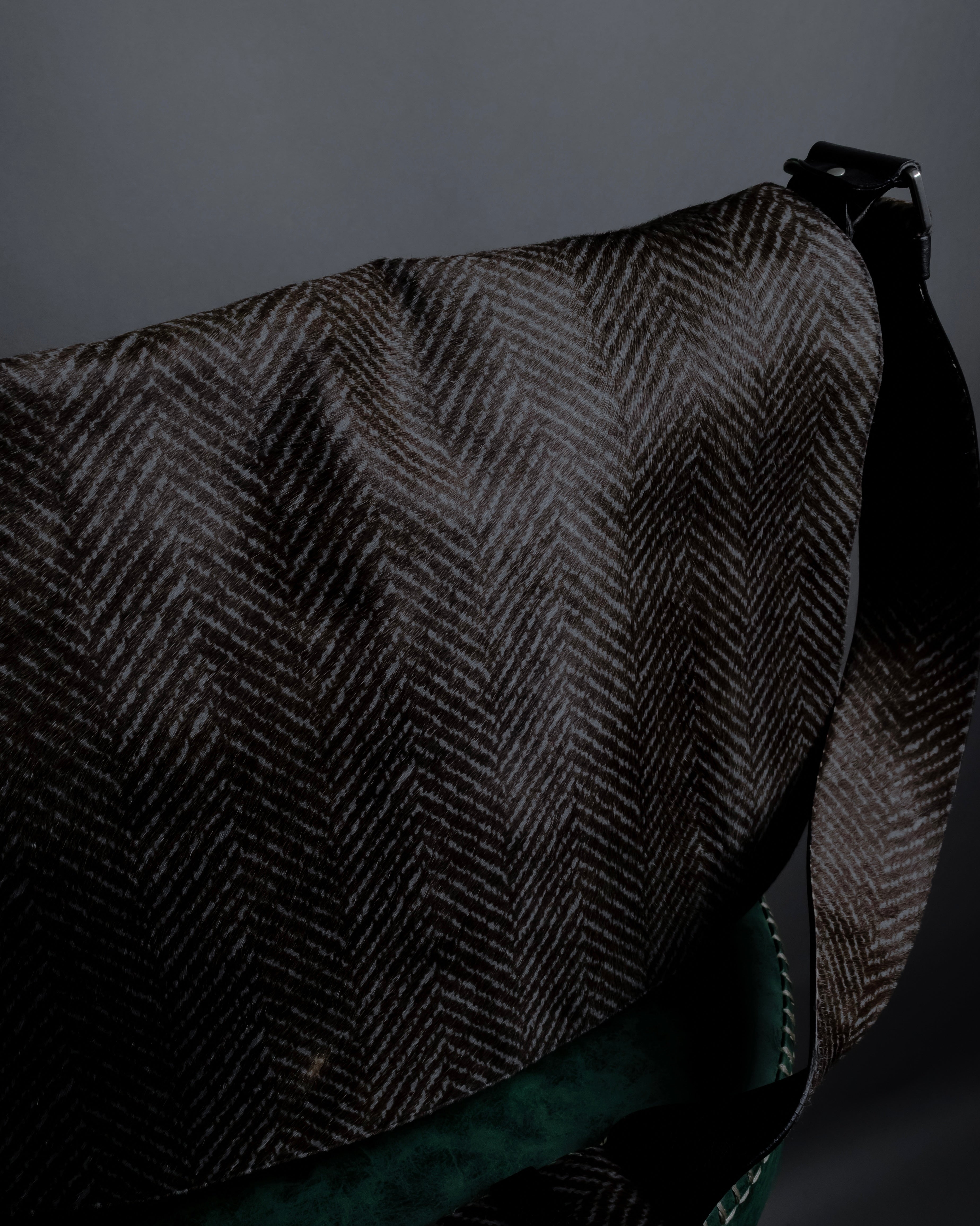 "JIL SANDER" Large flap design Harako leather shoulder bag