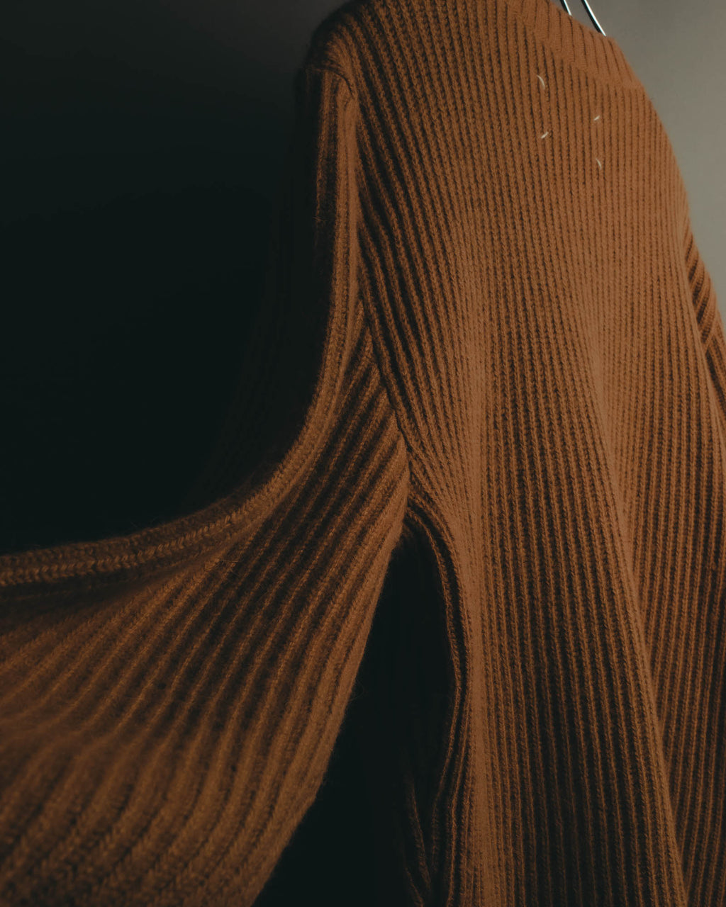 "Maison Margiela" 2021AW Textured ribbed crewneck sweater