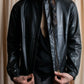 "PAUL SMITH" 100% sheep skin no collar leather jacket