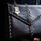 "YVES SAINT LAURENT" Crocodile pattern stitching handbag