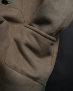 -SPECIAL- "LOEWE" 90's-10's Fur collar cordero lambskin long coat