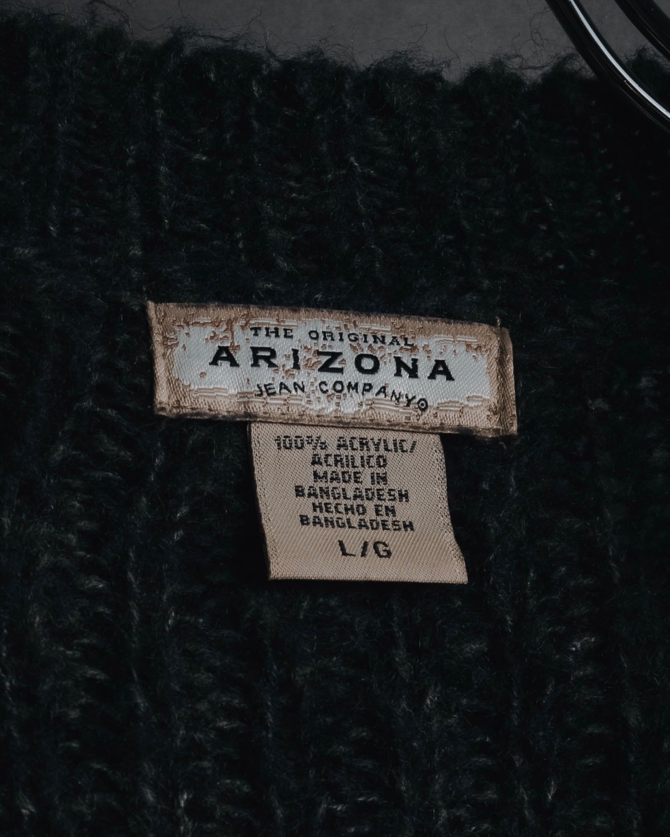 "THE ORIGINAL ARIZONA JEAN COMPANY" 00’s Deep v ribbed belted pocket knit
