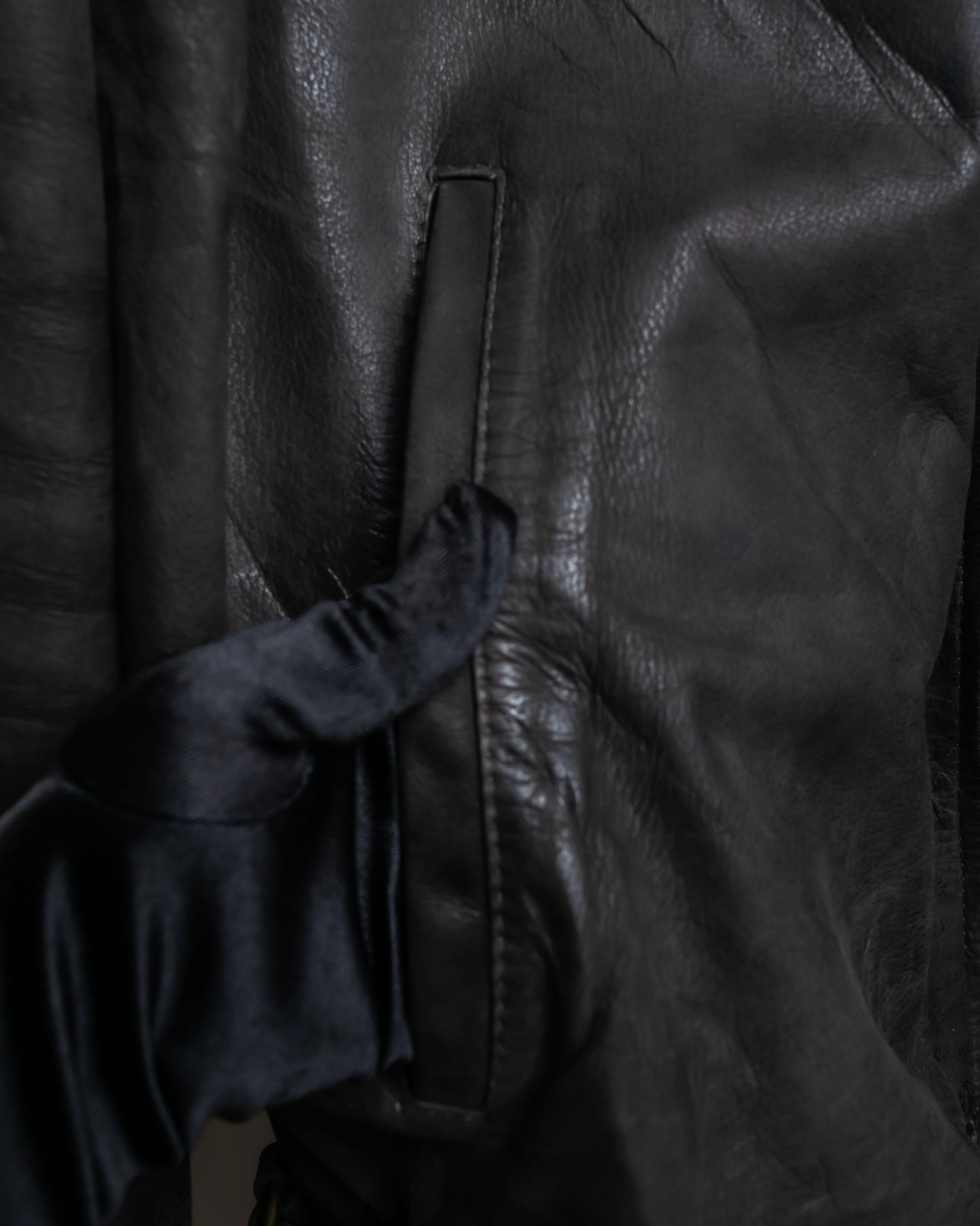 "Vintage oversized zip up leather jacket"