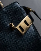 "Salvatore Ferragamo" Gancini motif monogram pattern 2-way shoulder bag