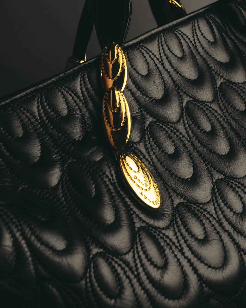 "Valentino Orlandi" 80's-90's Sculptural quilted leather shoulder bag