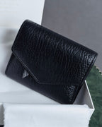 "MAISON MARGIELA" Grained leather envelope compact wallet