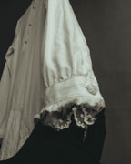 -SPECIAL- “JUNYA WATANABE COMME des GARÇONS MAN PINK”2005AW Victorian lace pleated asymmetric long shirt