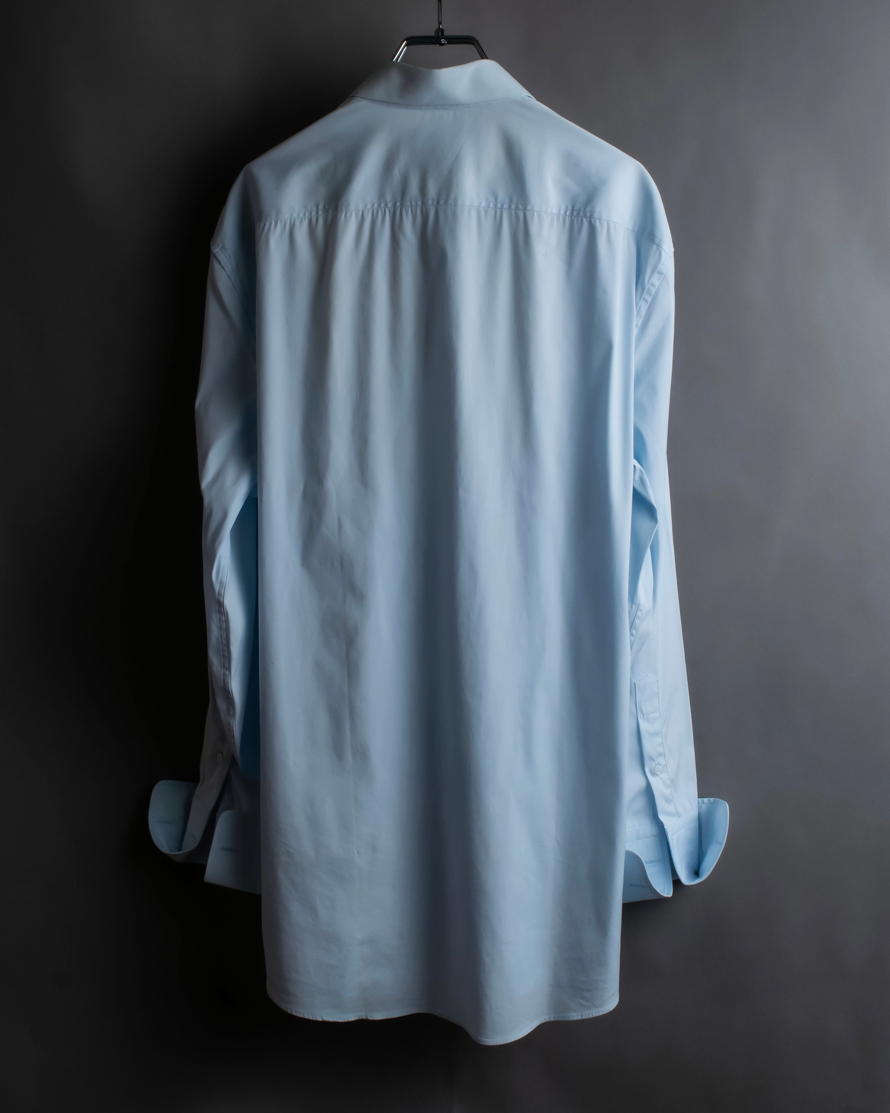 "GUCCI" Embroidered design sax blue shirt