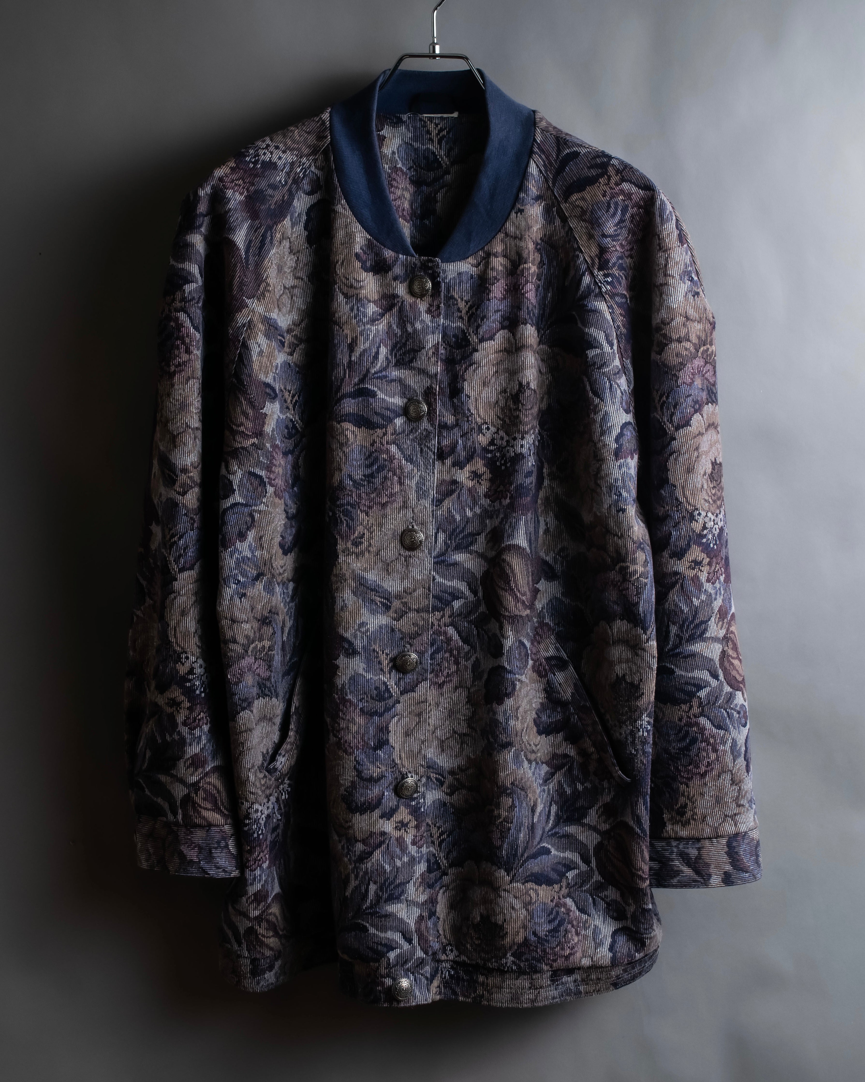 Vintage jacquard floral pattern jacket