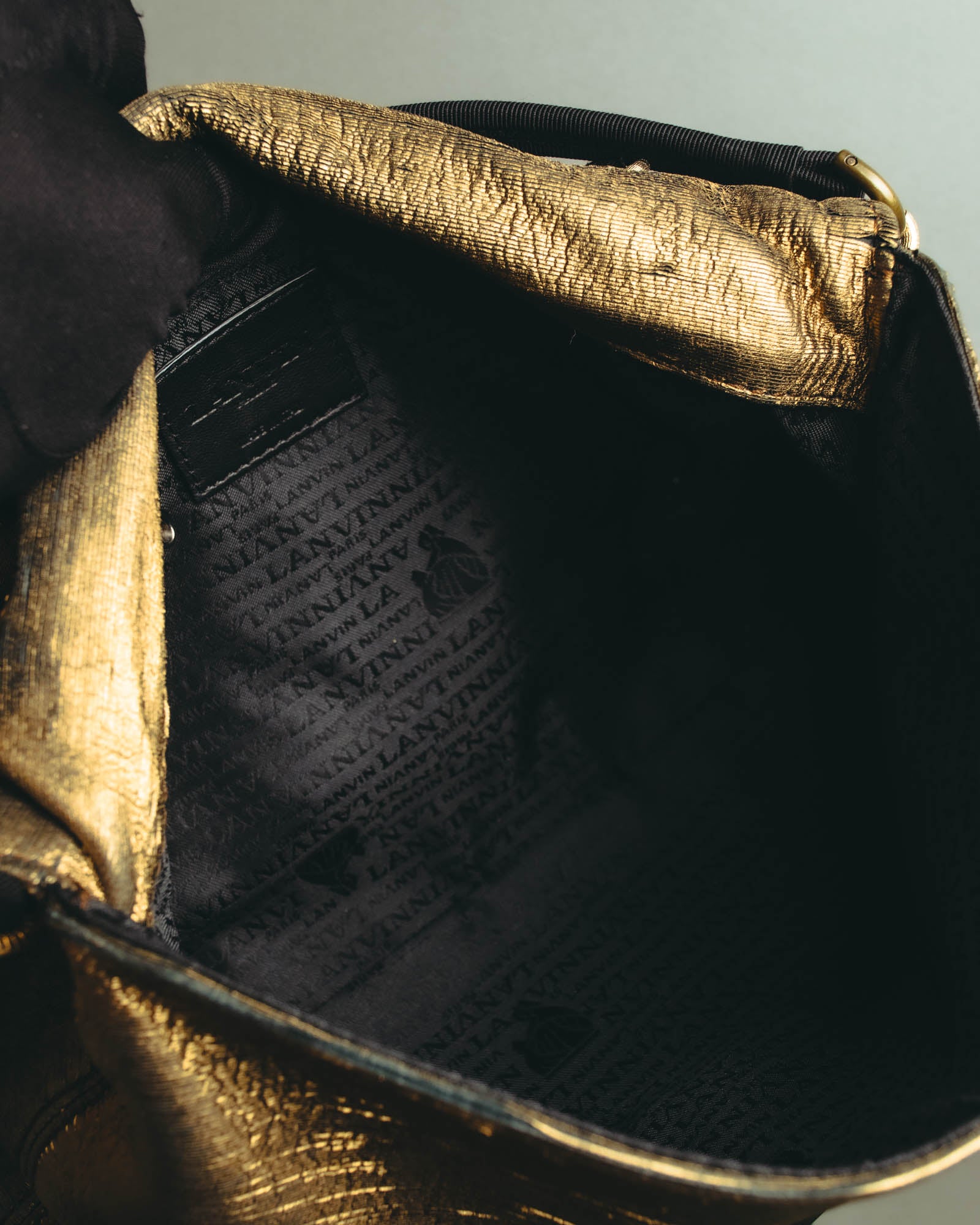 “LANVIN” 2008-2015 Metallic Happy shoulder bag