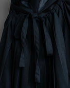 "JEAN PAUL GAULTIER" Ribbon belted design pleated flare skirt