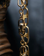 "DIOR" Oval chain rhinestone studded bracelet