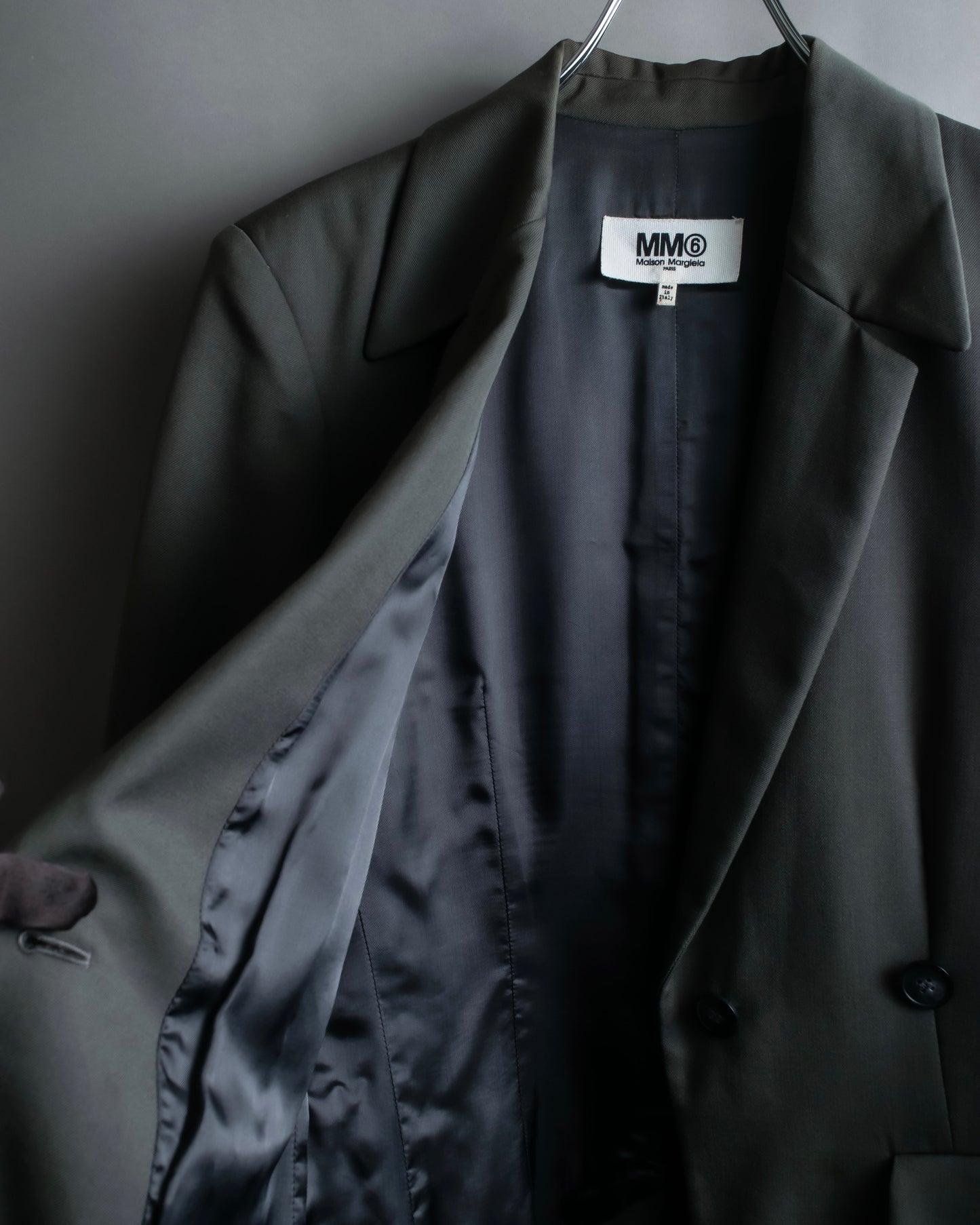 "MM6 MAISON MARGIELA" Wrap front oversized tailored jacket