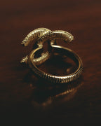 –SPECIAL– "CHANEL" Sculptural pearl double c costume ring