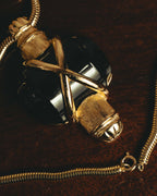 "Christian Dior" 1974 Sculptural black pendant necklace