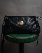 “GUCCI” 2007-2012 Crest emblem soft leather bag